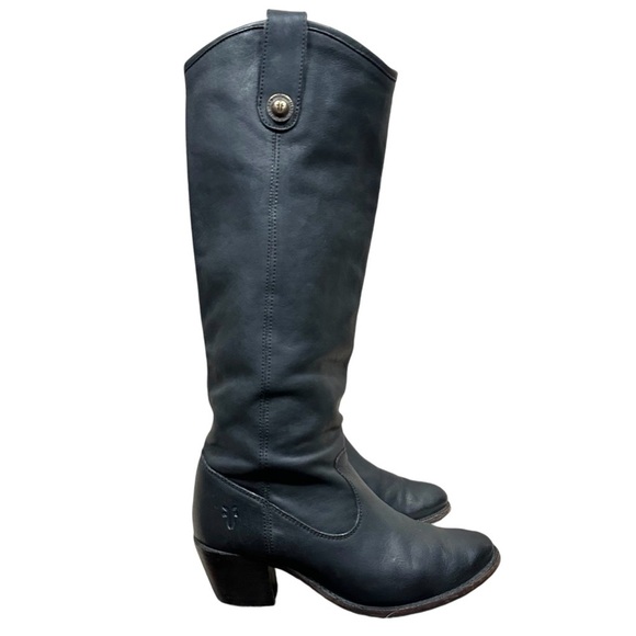 FRYE Tall Jackie Button Slouchy Leather Boots - Picture 2 of 10